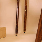 Brass Carving Wooden Walking Stick (38.5 Inch) Vedansh Craft