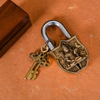 Brass Shiva Door Lock With Three Keys (4.5 Inch) Vedansh Craft
