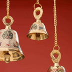 Brass Hand Painted Wall Hanging Meenakari Temple Bell Vedansh Craft