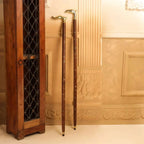Brass Wooden Walking Stick (37 Inch) Vedansh Craft