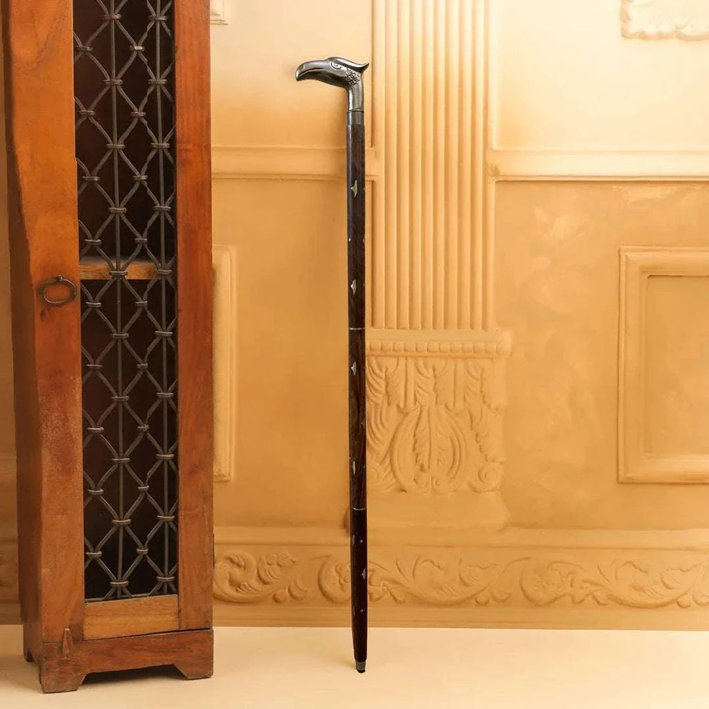 Brass Wooden Walking Stick (37 Inch) Vedansh Craft