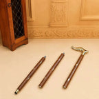 Brass Wooden Walking Stick (37 Inch) Vedansh Craft