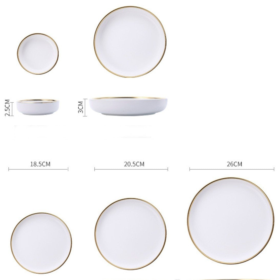 VERA White Plates Nestasia