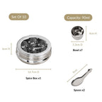 Engraved Stainless Steel Spice Box 7 Section Nestasia