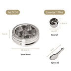 Stainless Steel Masala Box 7 Section Nestasia