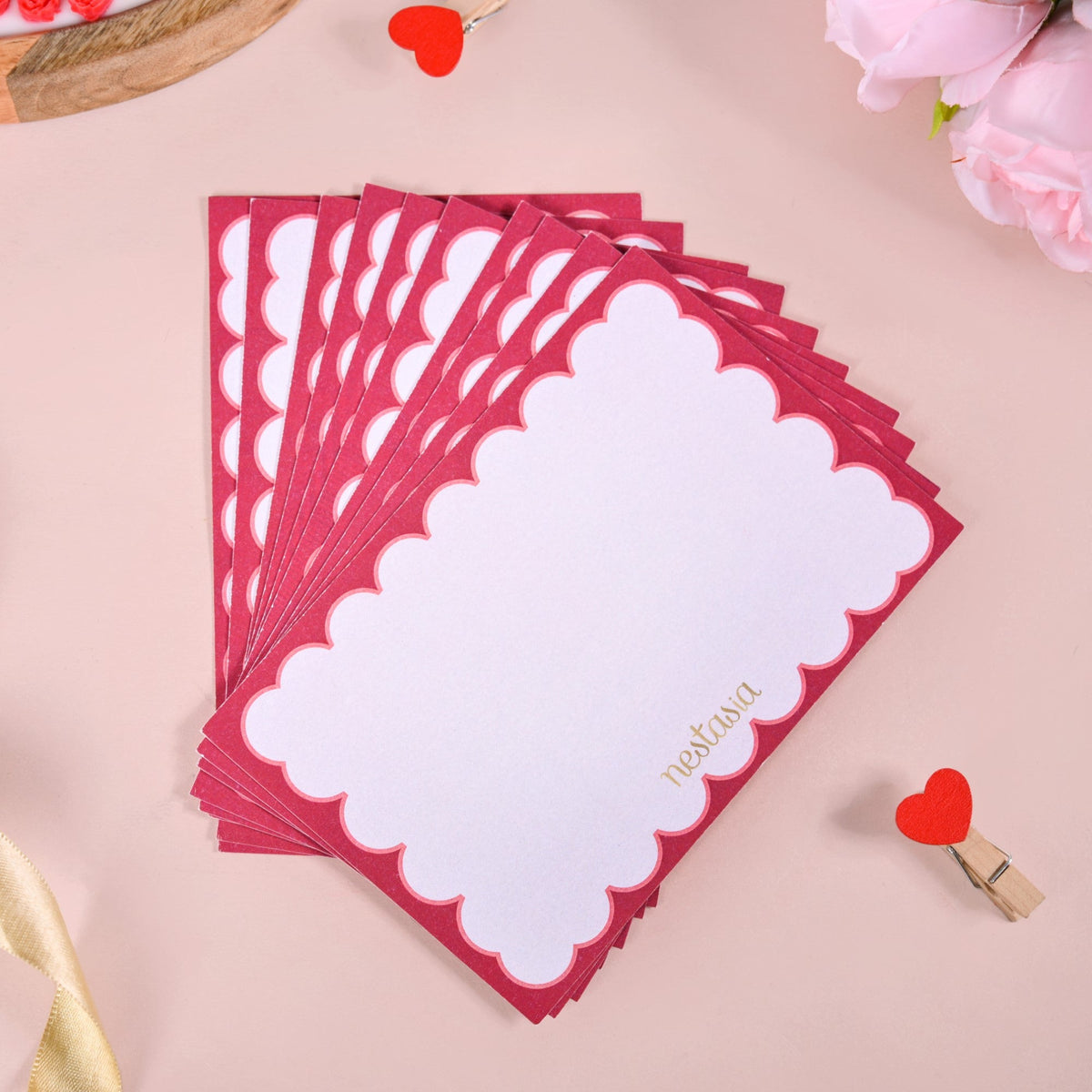 Love XOXO Valentine's Day Postcards Set Of 10 Nestasia