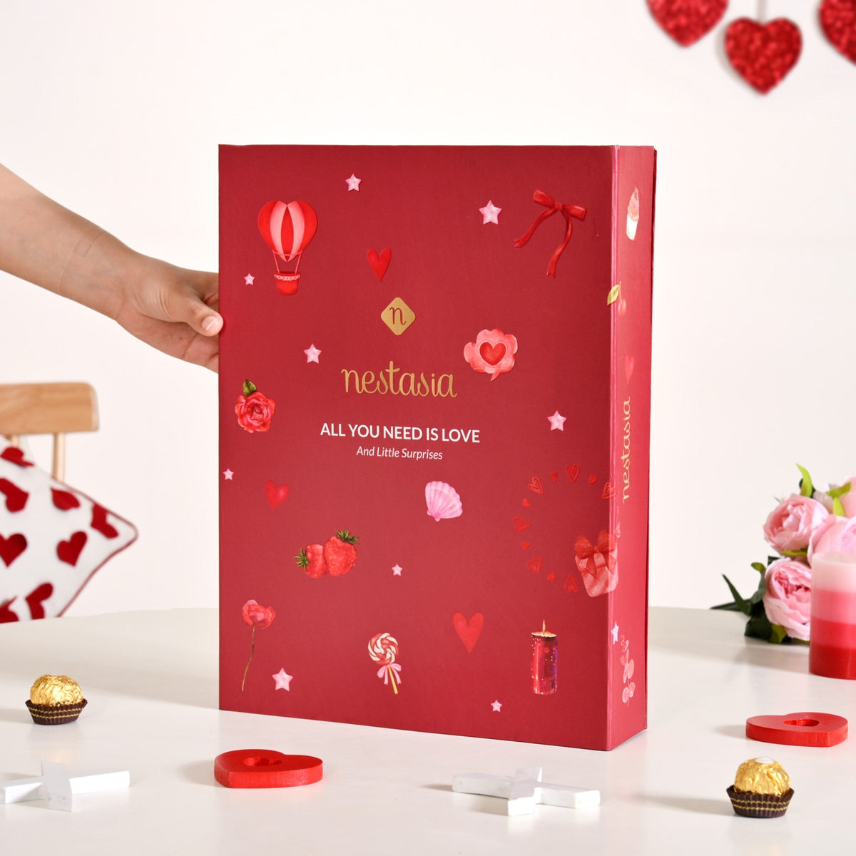 All You Need Is Love Valentine's Day Surprise Gift Box With 12 Gifts Nestasia