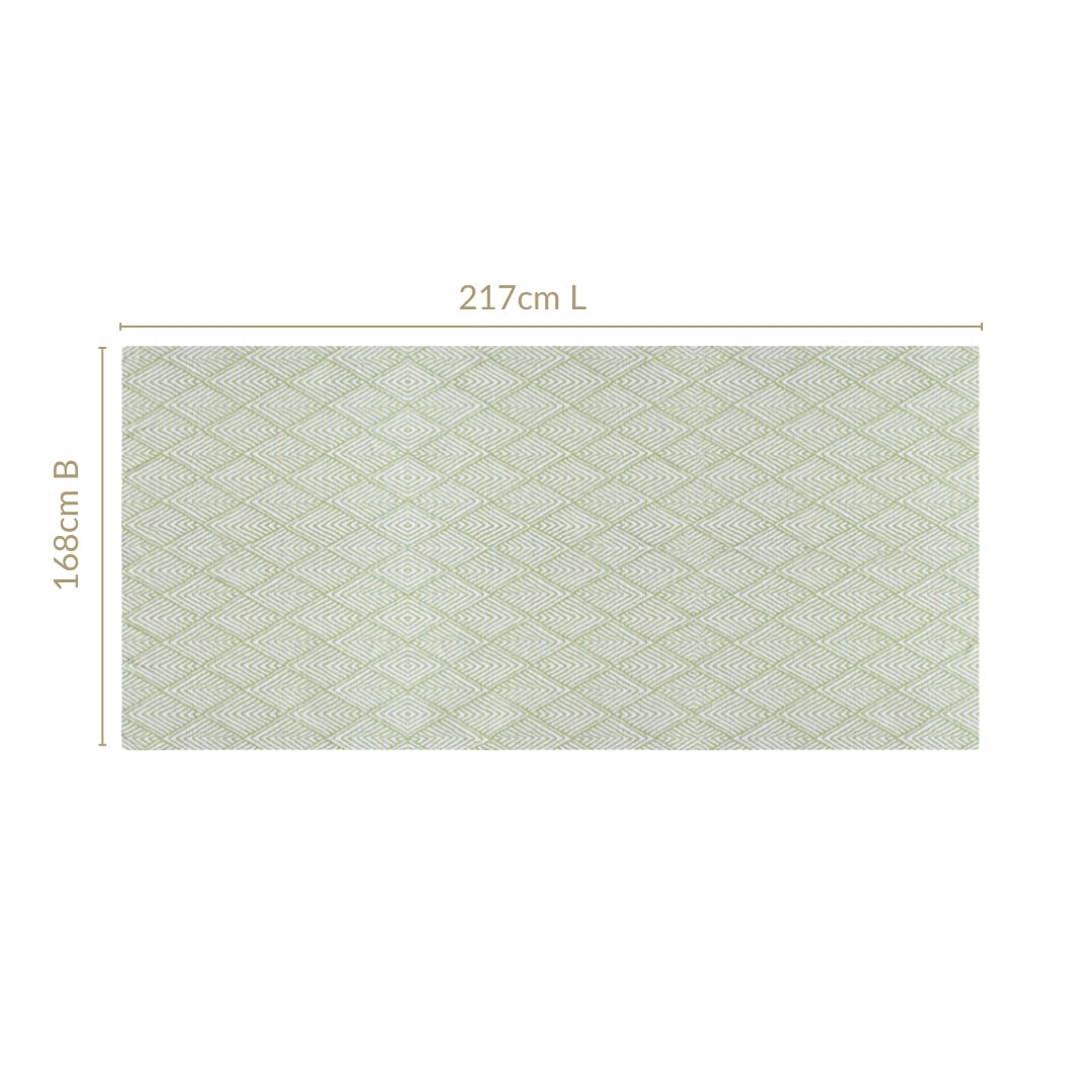 Valley Of Spring 6 Seater Table Cloth Green 217x168cm Nestasia