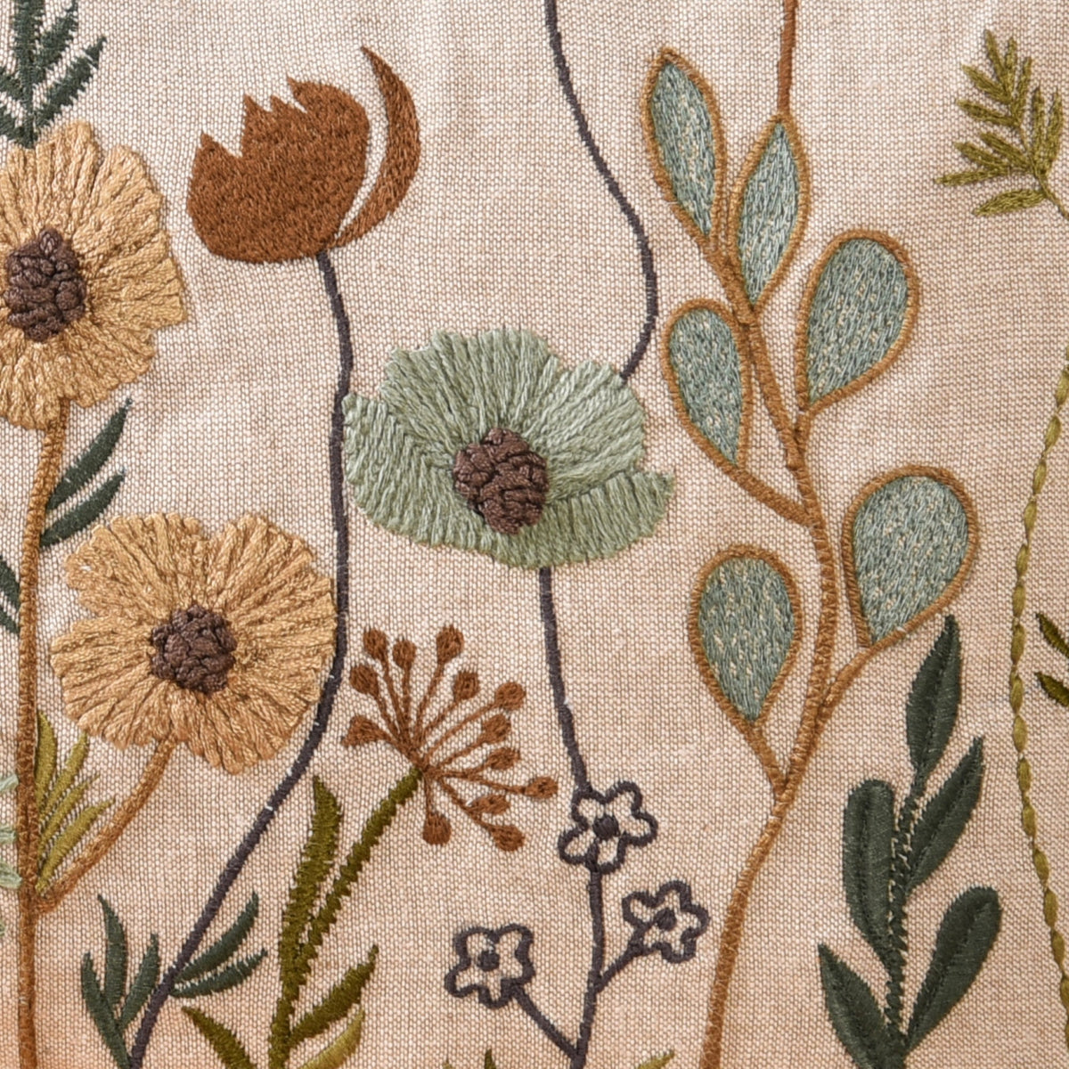 Valley Of Spring Embroidered Cushion Cover 50x30cm Nestasia