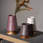 Vase With Wooden Base Nestasia