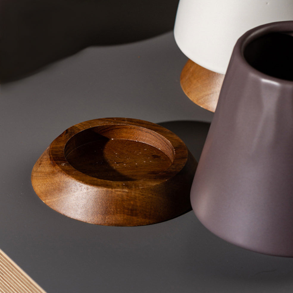 Vase With Wooden Base Nestasia