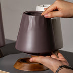 Vase With Wooden Base Nestasia