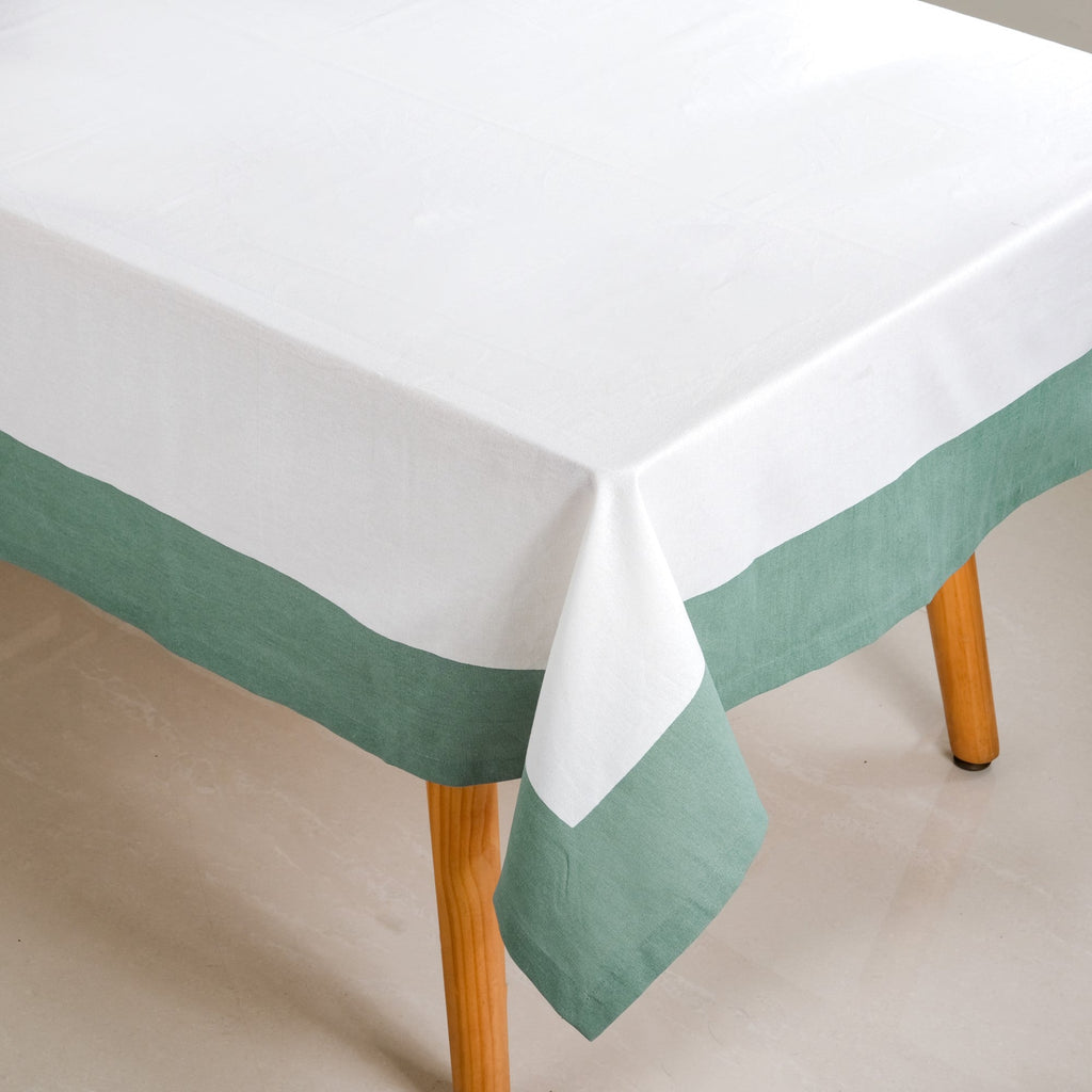 Ventosa Complete Table Linen Set With Mats Napkins Runner And Table Cloth In Teal Nestasia