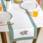 Ventosa Complete Table Linen Set With Mats Napkins Runner And Table Cloth In Teal Nestasia