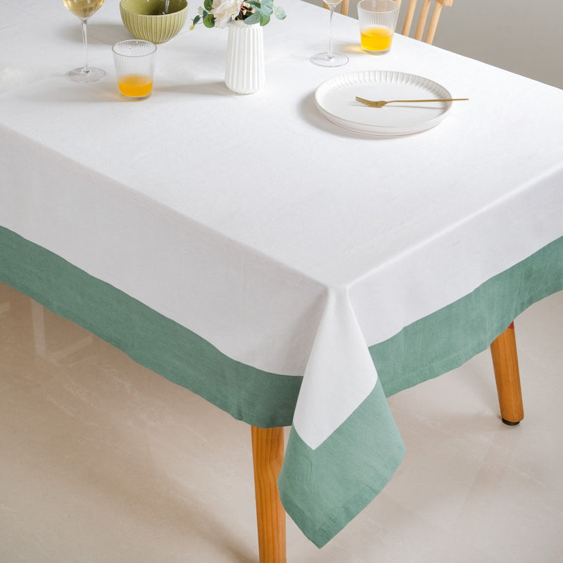 Ventosa Cotton Tablecloth For 6 Seater In Teal 200x150cm Nestasia
