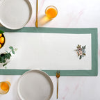 Ventosa Pure Cotton Table Runner In Teal 180x36cm Nestasia