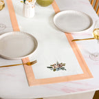 Ventosa Table Runner With Placemats And Napkins 13 Piece Set In Peach Nestasia