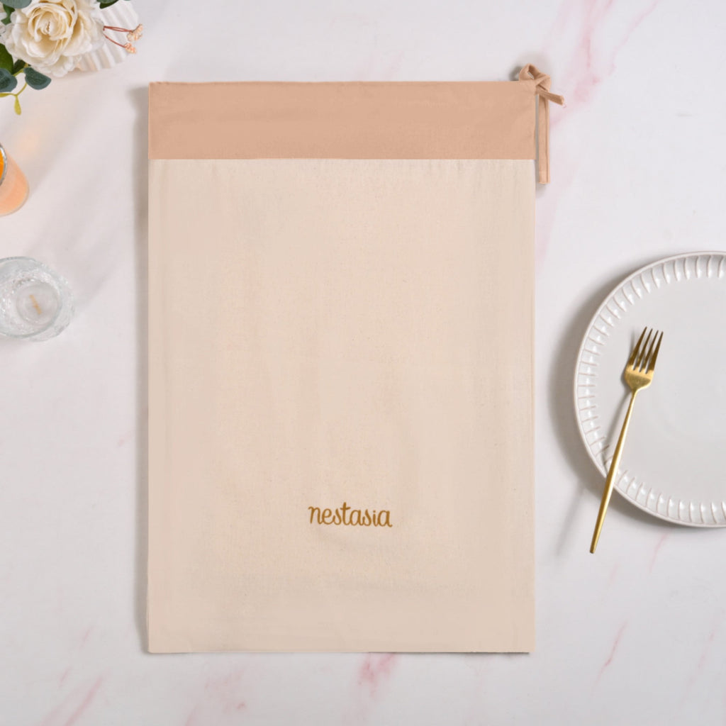 Ventosa Table Runner With Placemats And Napkins 13 Piece Set In Peach Nestasia