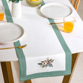 Ventosa Pure Cotton Table Runner In Teal 180x36cm Nestasia
