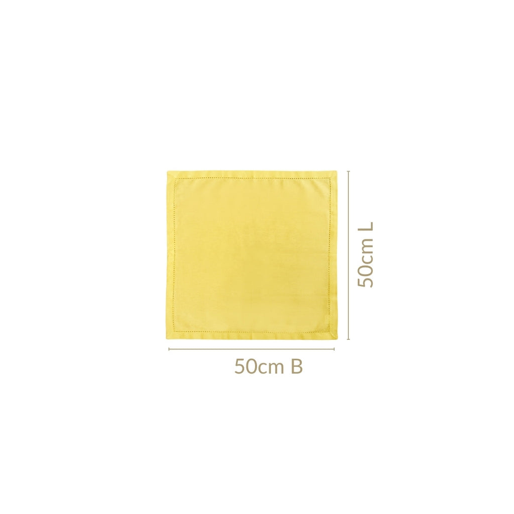 Verde Solid Yellow Table Napkins Set Of 6 Nestasia