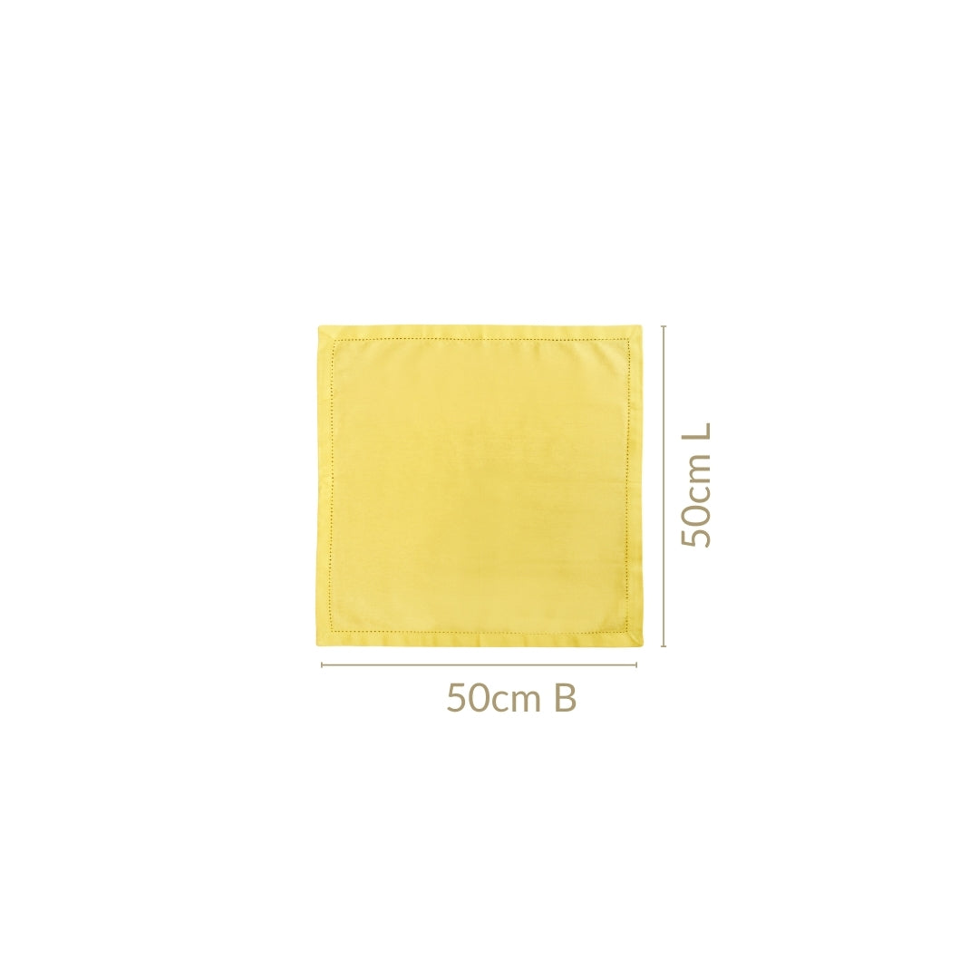 Verde Solid Yellow Table Napkins Set Of 6 Nestasia