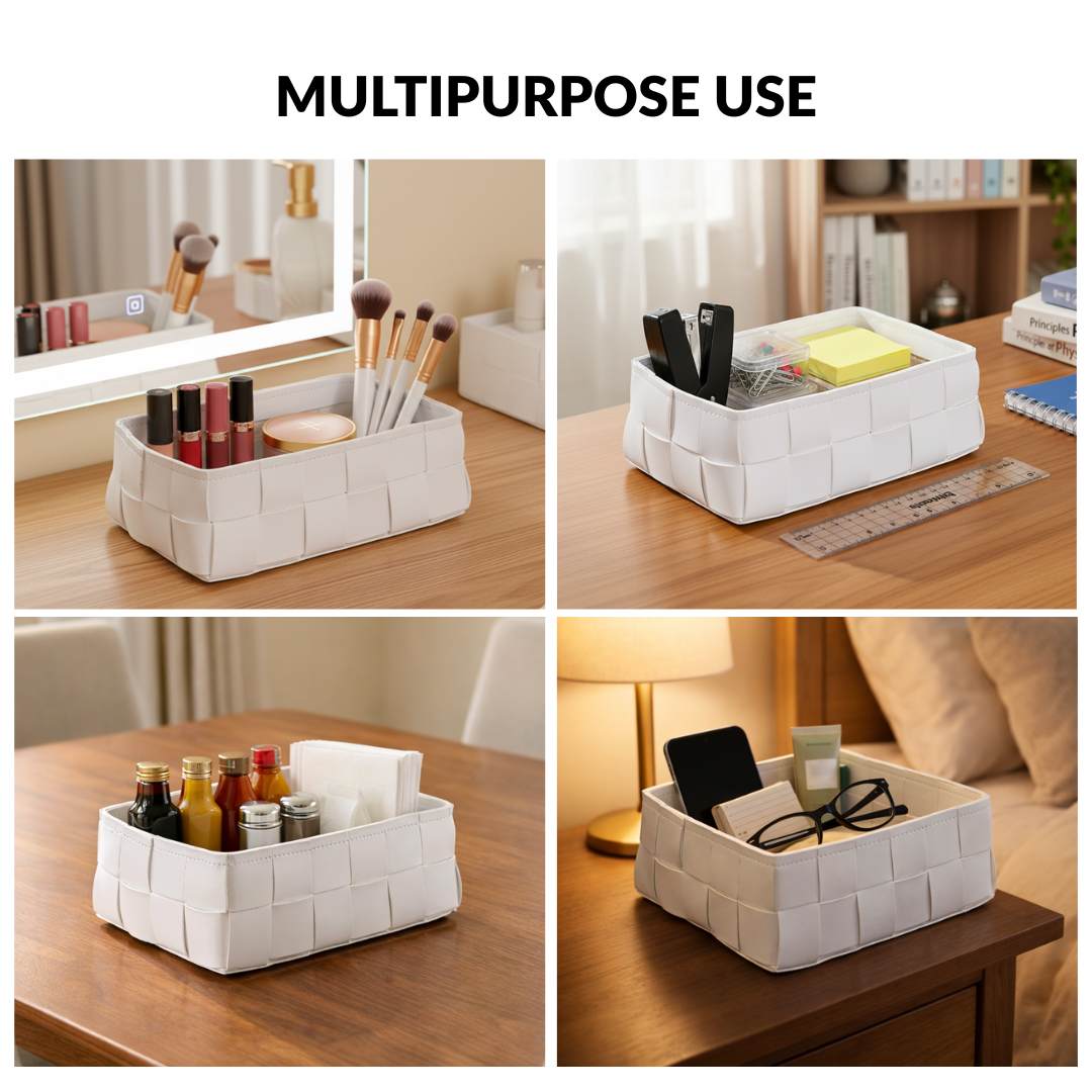 Versatile Storage Basket White Nestasia