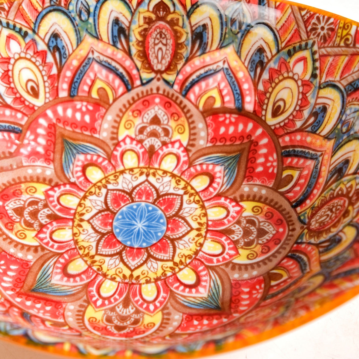 Mandala Melange Ceramic Serving Platter Orange 400ml Nestasia