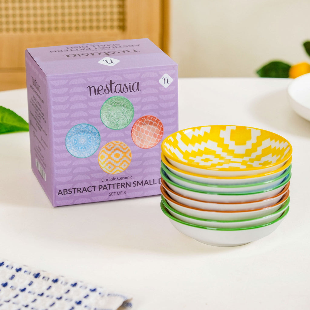 Vibrant Charm Ceramic Dip Bowl Set Of 8 70ml Nestasia