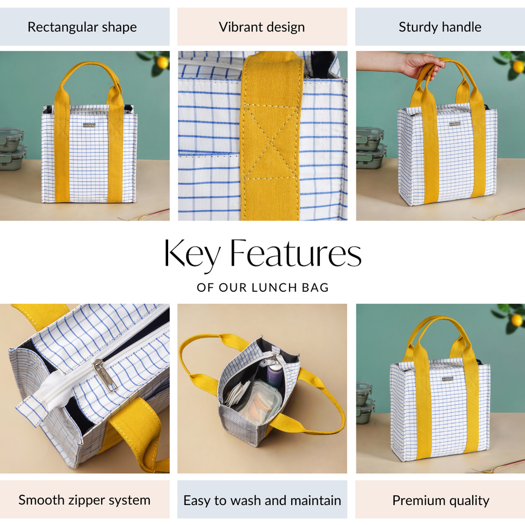 Shiro Checkered Lunch Bag Nestasia