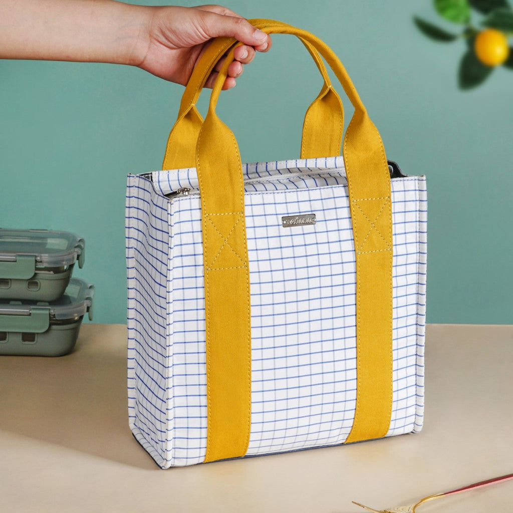 Shiro Checkered Lunch Bag Nestasia