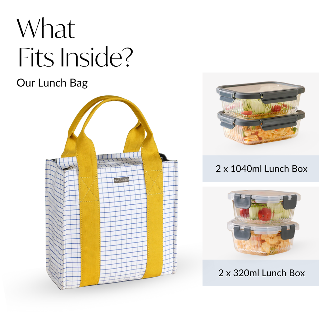 Shiro Checkered Lunch Bag Nestasia