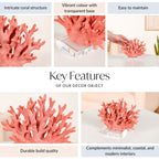 Vibrant Coral Coffee Table Decor Nestasia