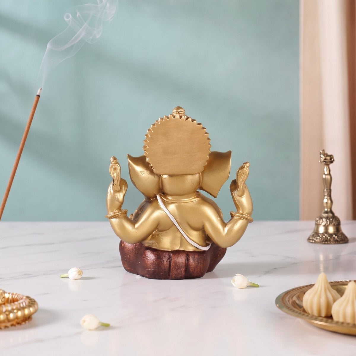 Vighnaharta Ganesh Idol For Home 13cm Nestasia