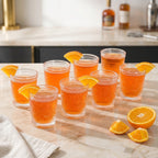 Vintage Embossed Shot Glass Set Of 12 55ml Nestasia