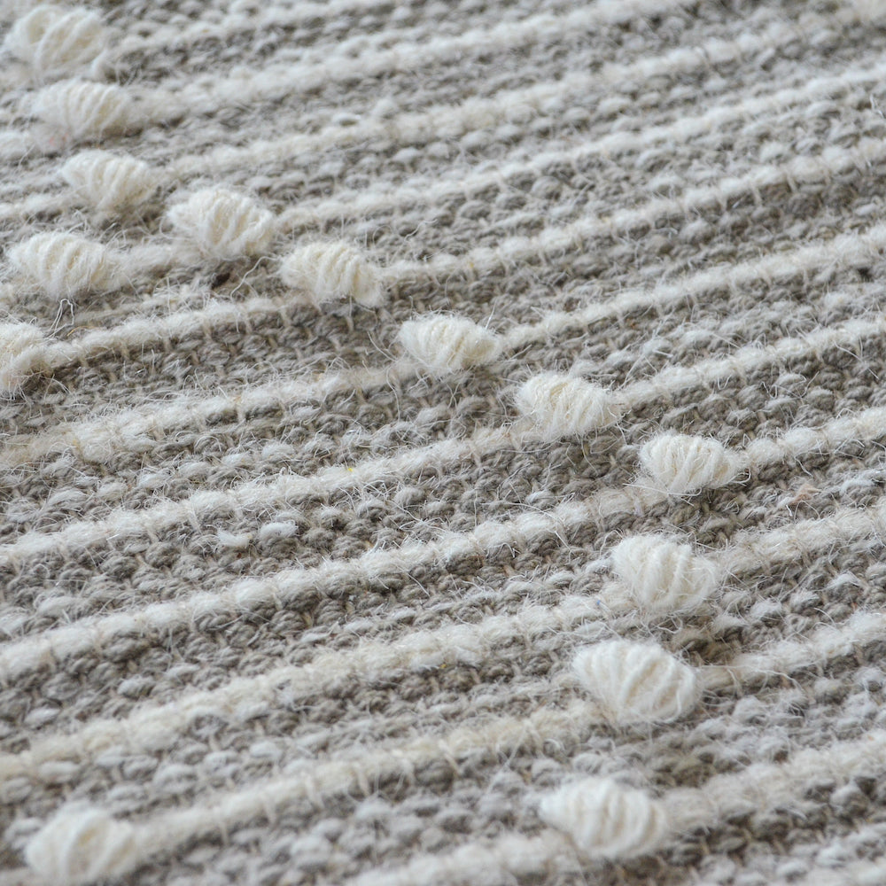 BOHO Vincent Hand Woven Rug - Grey & White Nestasia