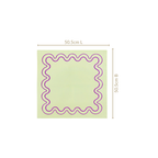 Violet Wave Embroidered Cotton Table Napkin Set Of 6 Nestasia