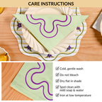 Violet Wave Embroidered Cotton Table Napkin Set Of 6 Nestasia
