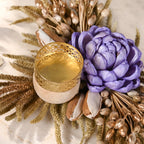 Violetta Organic Dried Flower Tealight Holder Lavender Set Of 4 Nestasia