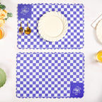 Violetta Cotton Embroidered Table Mat Purple Set Of 6 Nestasia