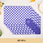 Violetta Cotton Embroidered Table Mat Purple Set Of 6 Nestasia