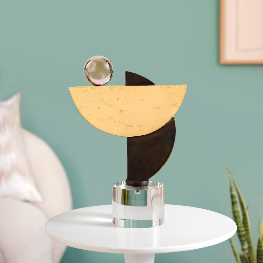 Visual Balance Abstract Art With Gold Foil Nestasia