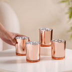 Rose Gold Tealight Holders For Home Decor Set Of 4 Nestasia