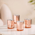 Rose Gold Tealight Holders For Home Decor Set Of 4 Nestasia