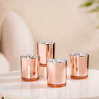 Rose Gold Tealight Holders For Home Decor Set Of 4 Nestasia