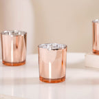 Rose Gold Tealight Holders For Home Decor Set Of 4 Nestasia