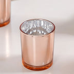 Rose Gold Tealight Holders For Home Decor Set Of 4 Nestasia
