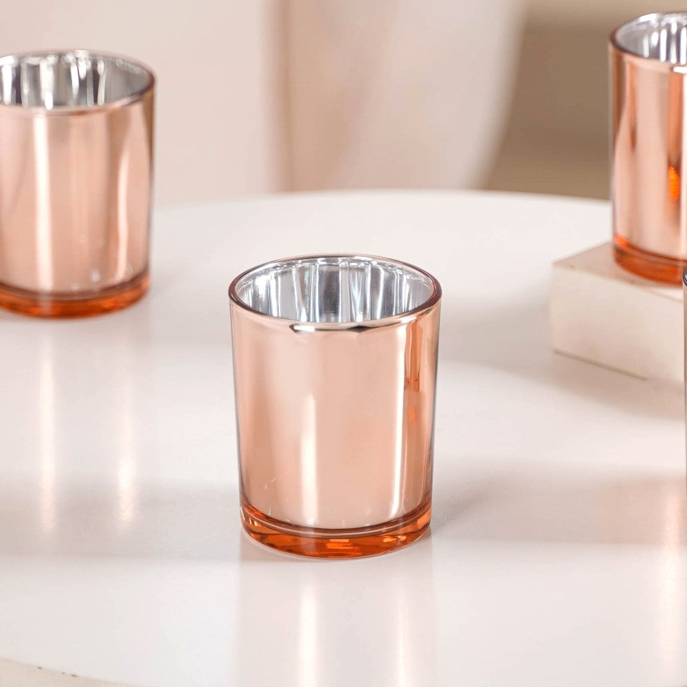 Rose Gold Tealight Holders For Home Decor Set Of 4 Nestasia