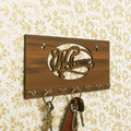 Welcome Theme Wooden Key Holder with 7 Hooks Kafalo