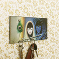 Radhe Krishna Theme Wooden Key Holder With 7 Hooks Kafalo