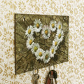 Floral Theme Wooden Key Holder with 6 Hooks Kafalo